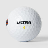 Rainbow Ribbon Cable Heart Golf Ball Golfballen (Logo)