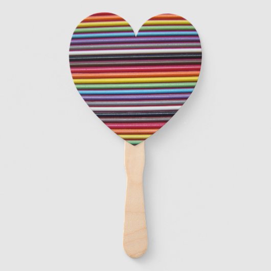 Rainbow Ribbon Cable Heart Handwaaier (Achterkant)