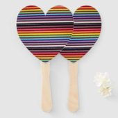 Rainbow Ribbon Cable Heart Handwaaier (Voorkant en achterkant)