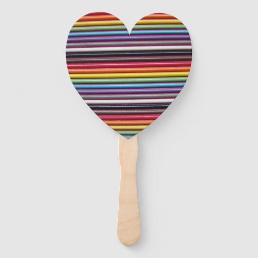 Rainbow Ribbon Cable Heart Handwaaier (Voorkant)