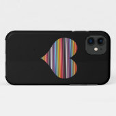 Rainbow Ribbon Cable Heart iPhone 5/5S Hoesje (Achterkant (horizontaal))