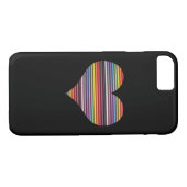 Rainbow Ribbon Cable Heart iPhone 7 Hoesje (Achterkant (Horizontaal))