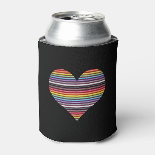 Rainbow Ribbon Cable Heart kan koeler Drinken (Blikje Voorkant)