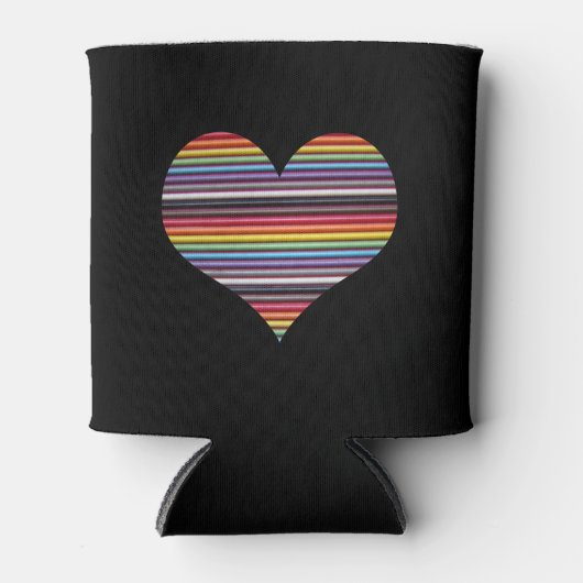 Rainbow Ribbon Cable Heart kan koeler Drinken (Voorkant)