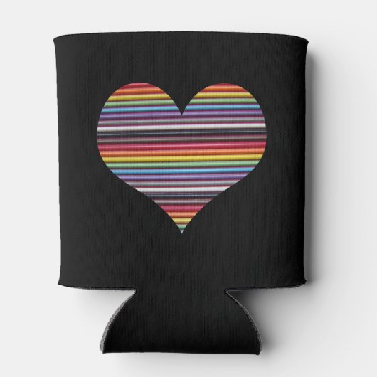 Rainbow Ribbon Cable Heart kan koeler Drinken (Achterkant)