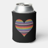 Rainbow Ribbon Cable Heart kan koeler Drinken (Blikje Achterkant)