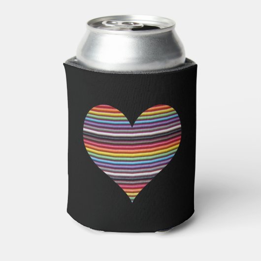 Rainbow Ribbon Cable Heart kan koeler Drinken (Blikje Achterkant)