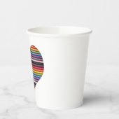 Rainbow Ribbon Cable Heart Paper Cups Papieren Bekers (Links)