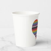 Rainbow Ribbon Cable Heart Paper Cups Papieren Bekers (Rechts)