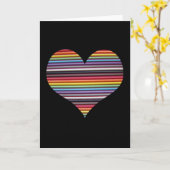 Rainbow Ribbon Cable Heart Wenskaart Kaart (Gele Bloem)