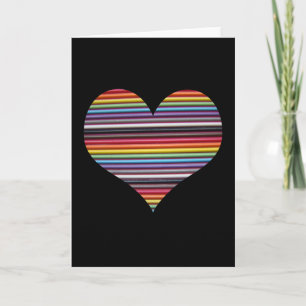 Rainbow Ribbon Cable Heart Wenskaart Kaart