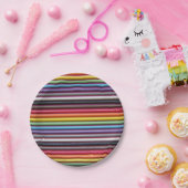 Rainbow Ribbon-kabel Papieren Bordje (Feest)