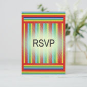 Rainbow Ribbon RSVP Kaartje (Staand voorkant)