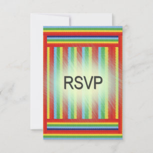 Rainbow Ribbon RSVP Kaartje