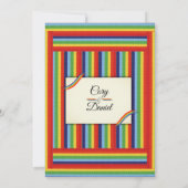 Rainbow Ribbon Wedding Invitation Kaart (Achterkant)