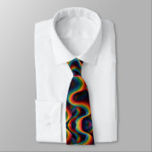 Rainbow Ribbons Abstract Neck Tie Stropdas (Gebonden)