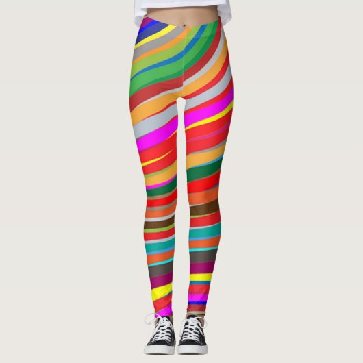 Rainbow Ribbons Leggings - Fun (Voorkant)