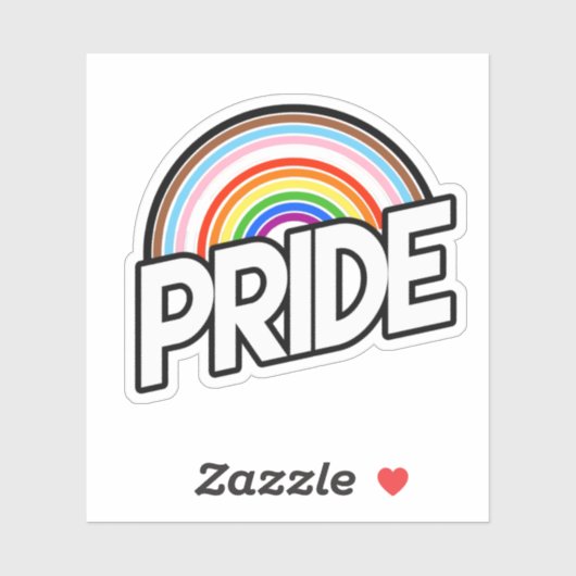 Rainbow Rings Progress Pride Sticker (Vel)
