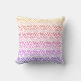 Rainbow Ripple Pattern Pastel Modern Kussen