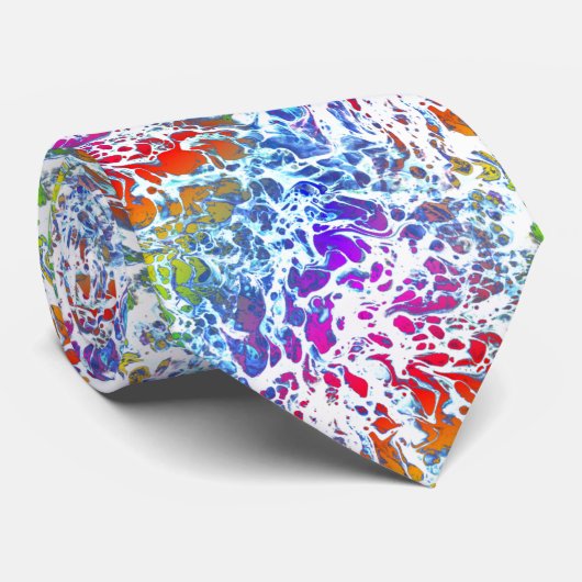 Rainbow Ripple Stropdas (Opgerold)