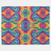 Rainbow Ripple Stropdas-Dye Fleece Deken (Voorkant (Horizontaal))