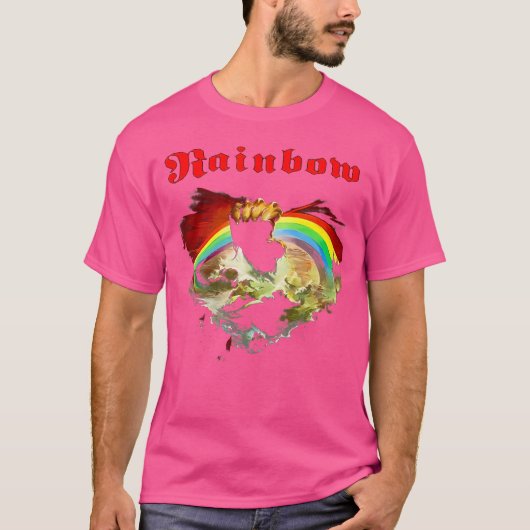 Rainbow Rising Ritchie Blackmore Rock T-shirt (Voorkant)