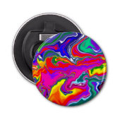 Rainbow River Fluid Art Button Flesopener (Voorkant)