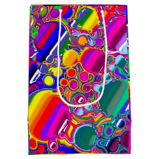 Rainbow River Fluid Art Medium Cadeauzakje (Achterkant)