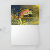 Rainbow River Trout Jumping Retirement Kaart (Binnen)