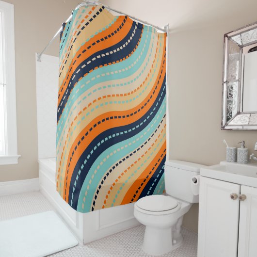 Rainbow Road Douchegordijn (In situ)