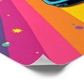 Rainbow Road typemachine – Retro Pop Art Surrealis Poster (Hoek)