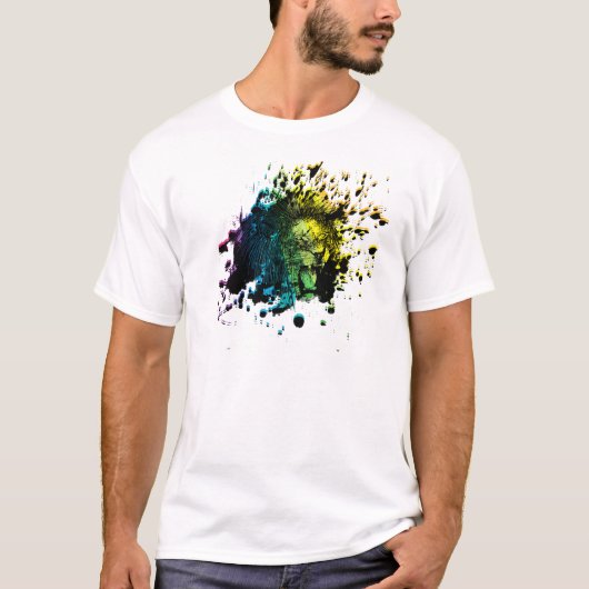 Rainbow Roaring Lion T-shirt (Voorkant)