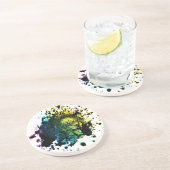 Rainbow Roaring Lion Zandsteen Onderzetter (Zijkant)