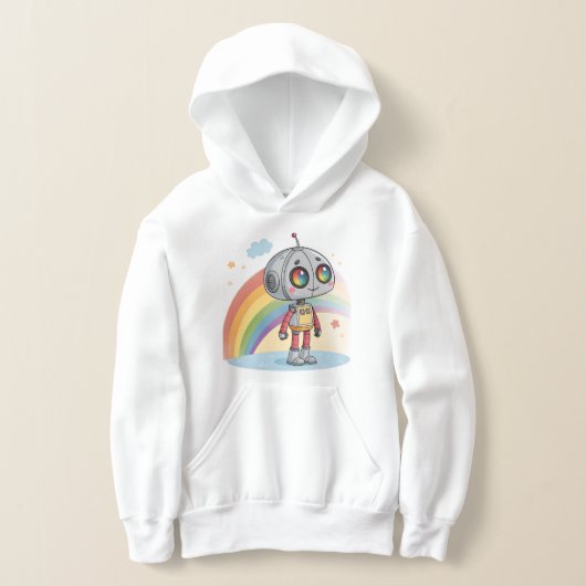 Rainbow Robot Cartoon Character T-Shirt Design (Laagn)