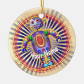 Rainbow Robot-ornament Keramisch Ornament (Voorkant)