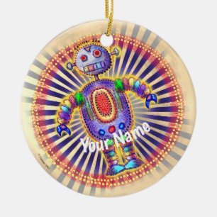 Rainbow Robot-ornament Keramisch Ornament