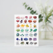 Rainbow Rock Crystal Collectie Gemstone Briefkaart (Staand voorkant)