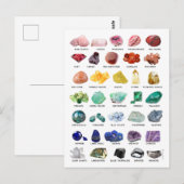 Rainbow Rock Crystal Collectie Gemstone Briefkaart (Voorkant / Achterkant)