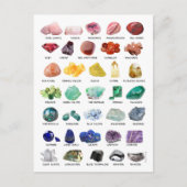 Rainbow Rock Crystal Collectie Gemstone Briefkaart (Voorkant)