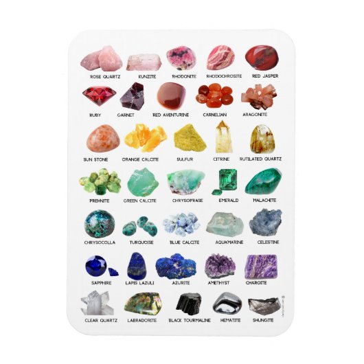 Rainbow Rock Crystal Collectie Gemstone Magnet Magneet (Verticaal)