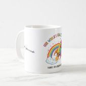 Rainbow Rocket Apple Werelds Beste Leraar Koffiemok (Voorkant links)