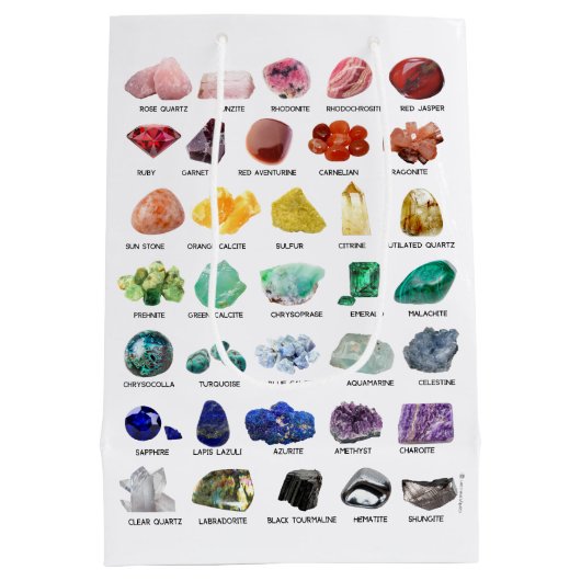 Rainbow Rocks Crystal Collectie Pareltjes Gift Bag Medium Cadeauzakje (Achterkant)
