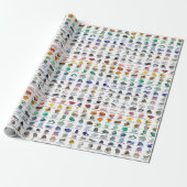 Rainbow Rocks Crystal Collectie Wrapping Paper Cadeaupapier (Uitgerold)