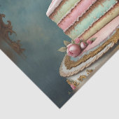 Rainbow Rococo Franse plak taart Decoupage Tissuepapier (Detail)