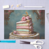 Rainbow Rococo Franse plak taart Decoupage Tissuepapier (Craft)