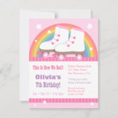 Rainbow Roller Schaatsen Verjaardag Party Uitnodig Kaart (Voorkant)