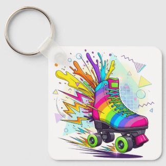 Rainbow roller skates  sleutelhanger