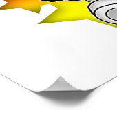 Rainbow Rollerskates-Poster Poster (Hoek)