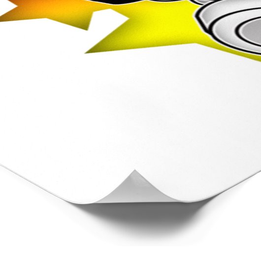 Rainbow Rollerskates-Poster Poster (Hoek)