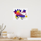 Rainbow Rollerskates-Poster Poster (Keuken)